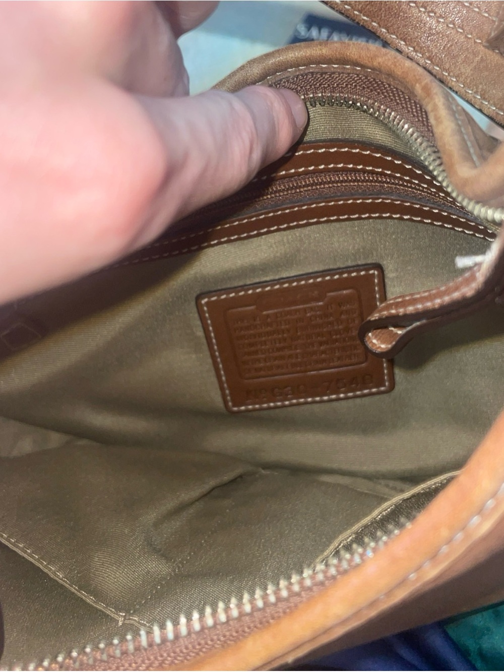 Coach Hamptons Leather Hobo Shoulder Bag Buckle Vintage Brown 7548 - Picture 11 of 12